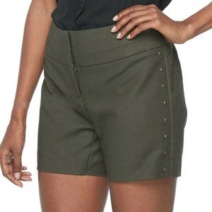 ...Women's Apt. 9 Wide Waist Olive Green Shorts